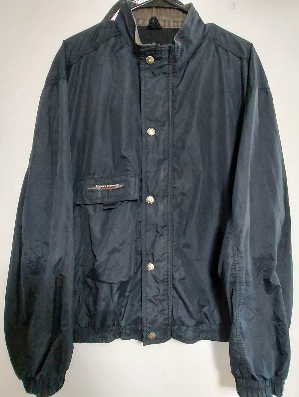 Harley-Davidson Men's Black Windbreaker Jacket
